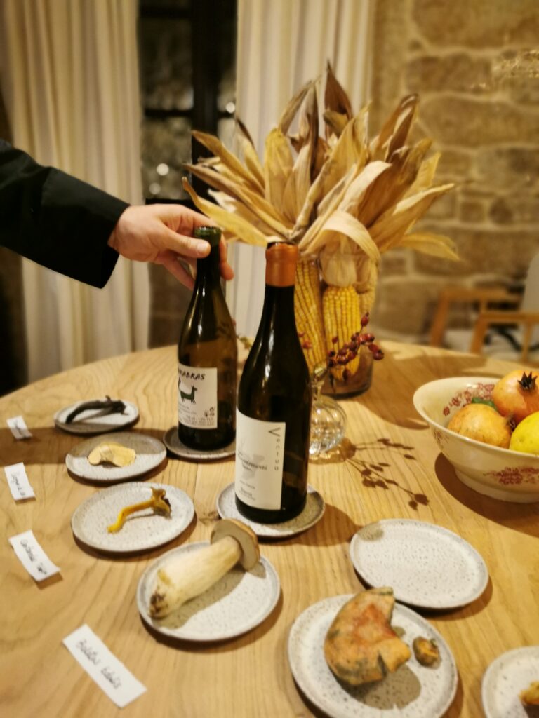 Cena menú degustación con maridaje elaborado por Victor Basante, Mejor Cocinero Gallego 2025 en la experiencia micológica